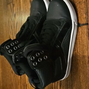 Girls Black High-Top Sneakers